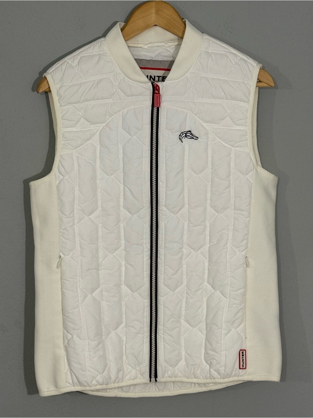 Hunter Original Midlayer Gilet Ivory Quilted Puffer Vest Women’s Large